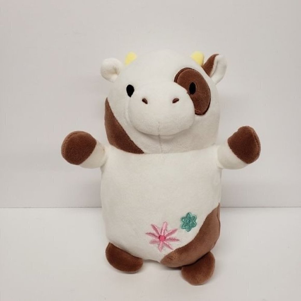 Kellytoy 9" Squishmallows Hug Mees Drella Brown White Cow Plush